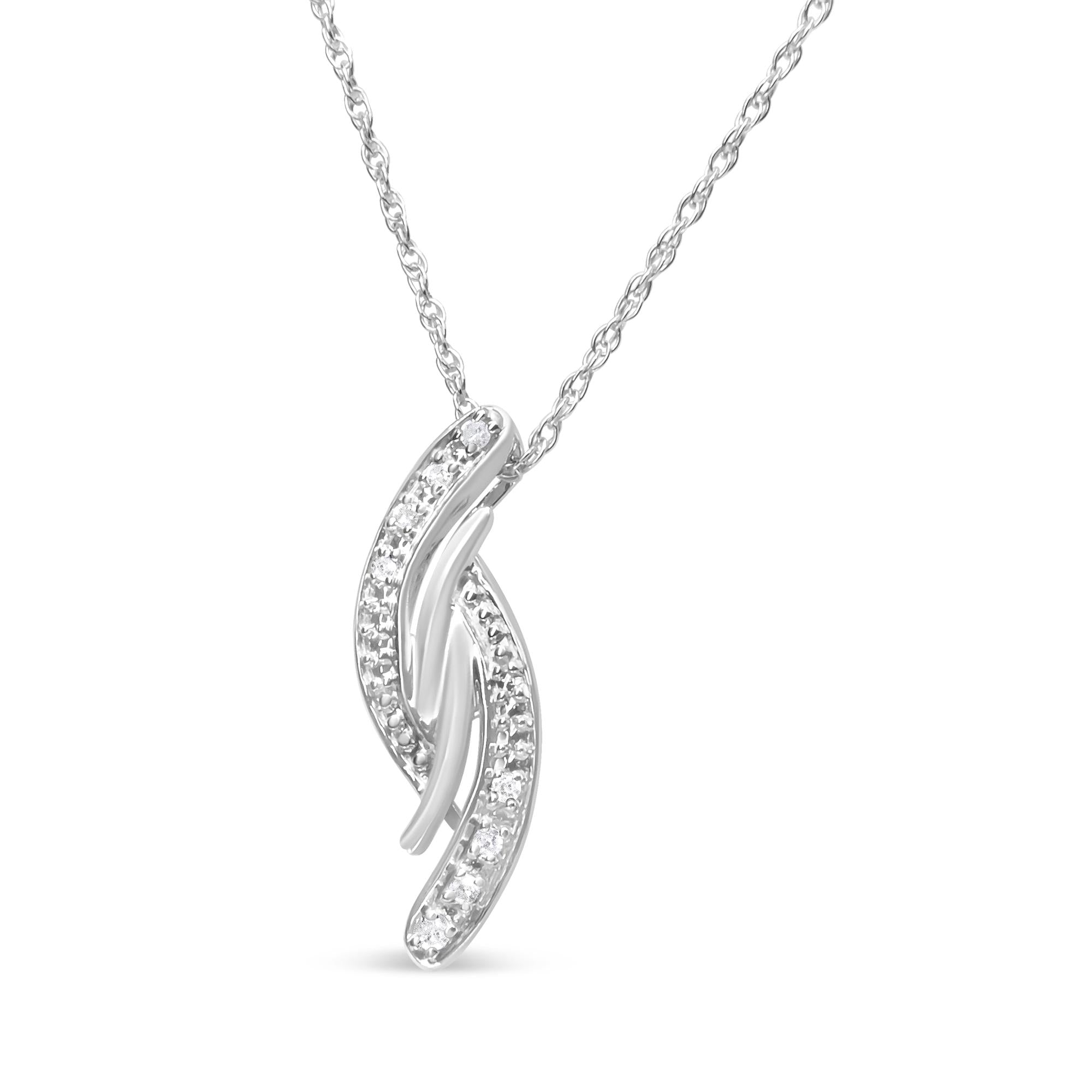 Sterling Silver Diamond Accent Pendant Necklace
