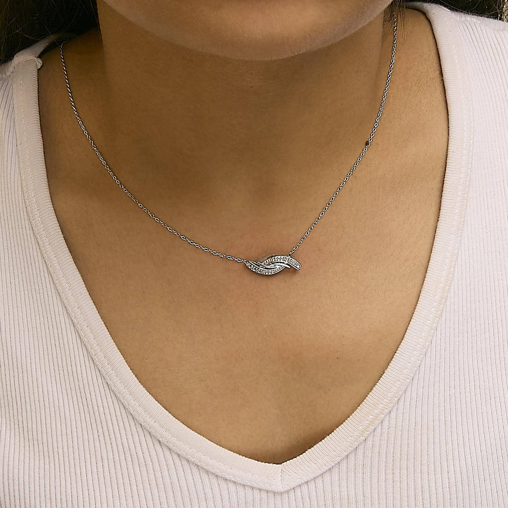 Sterling Silver Diamond Accent Pendant Necklace