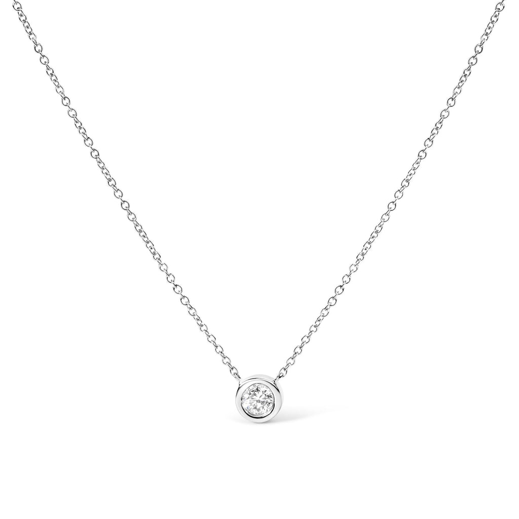 Lab Grown Diamond Pendant Necklace - Bezel-Set Design