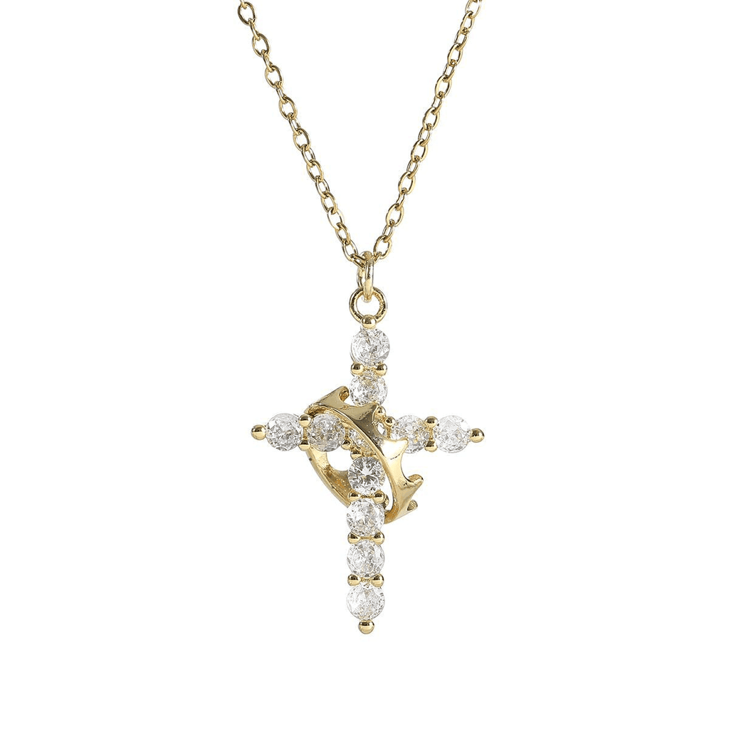 Crown Cross Necklace - Lifestyle Haven