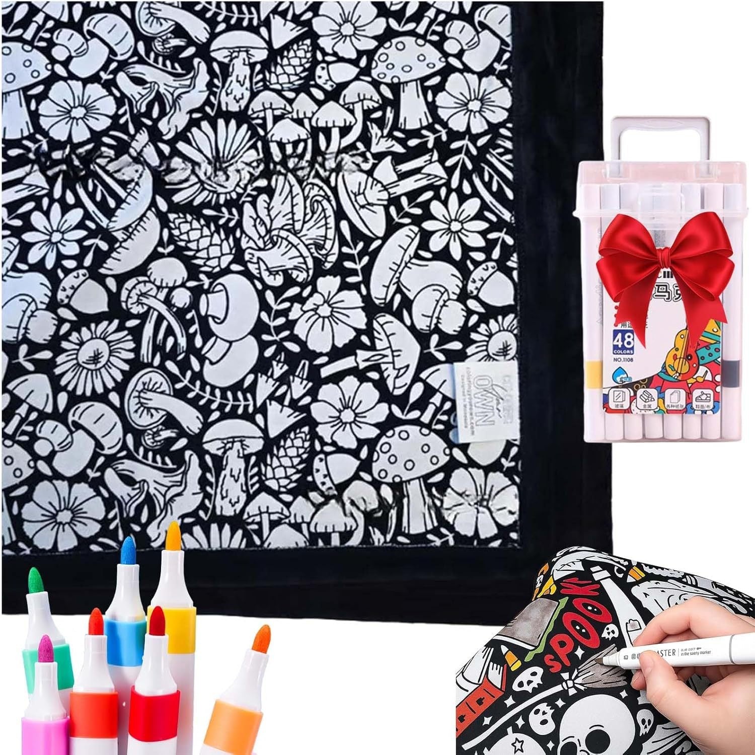 DIY Coloring Blanket With Markers - Lifestyle Haven