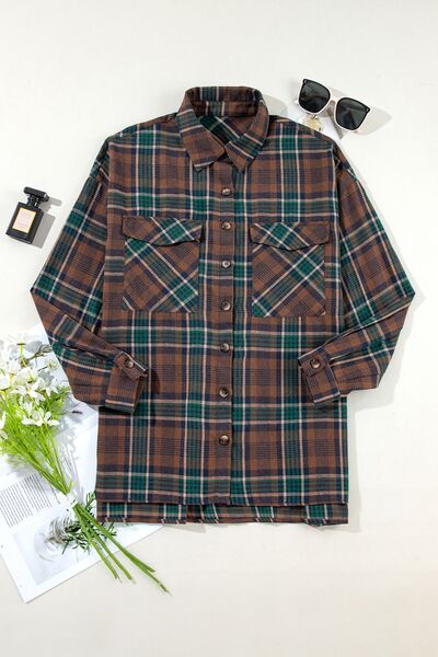Timeless Women's Classic Plaid Button-Up Long Sleeve Jacket – Lightweight & Stylish Cotton-Blend Outerwear by Stevvex