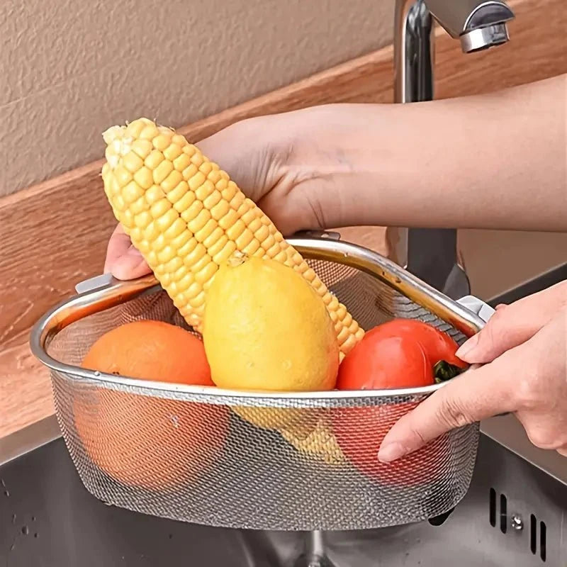 Triangular Stainless Steel Sink Drainer Basket (1PC) - Lifestyle Haven