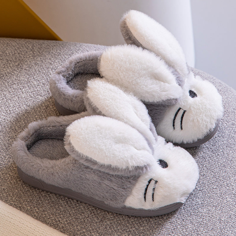 Cartoon Bunny Home Warm Children's Slippers Home Slippers Warm Cute Womans Mens Slipper Winter Shoes New Fashion Casual Fur Plush Slides Winter Slippers For Women House Slippers Fluffy Soft Comfy Fuzzy Slippers Faux Fur Plush Anti-Skid Slippers