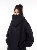 Loose High Collar Fleece Lined Hoodie - Lifestyle Haven