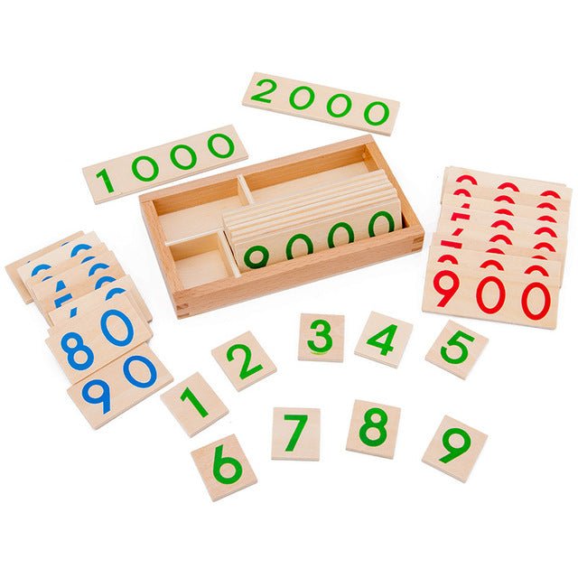 Montessori Wooden Number Cards 1-9999 for Kids - Lifestyle Haven