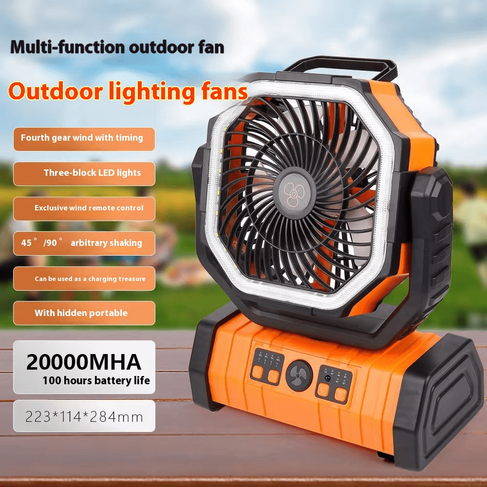 Outdoor Household Power Bank LED Light Camping Fan - Lifestyle Haven