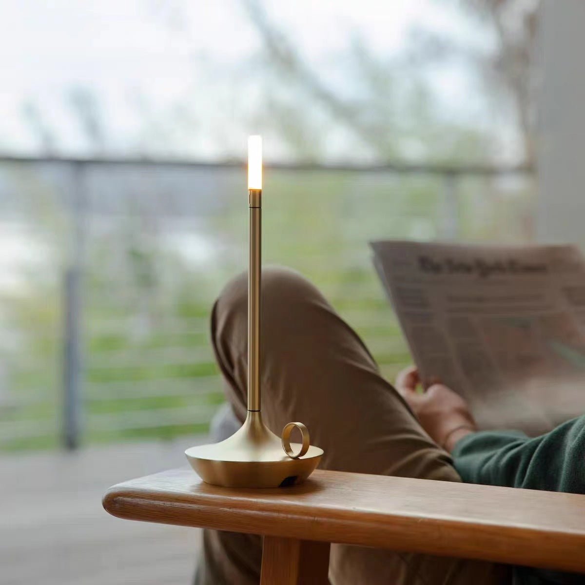 Modern Minimalist LED Vintage Candle Table Lamp - Lifestyle Haven