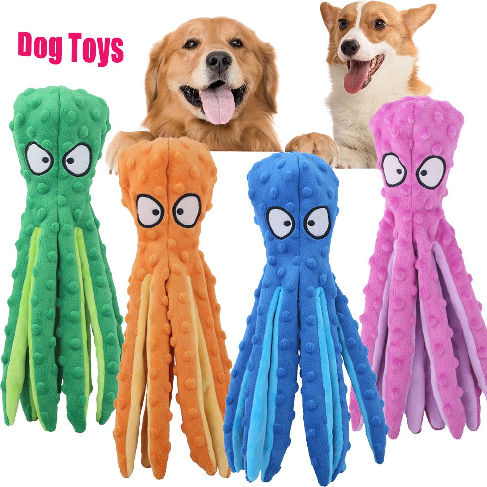 Interactive Bite-resistant Plush Octopus Pet Toy - Lifestyle Haven