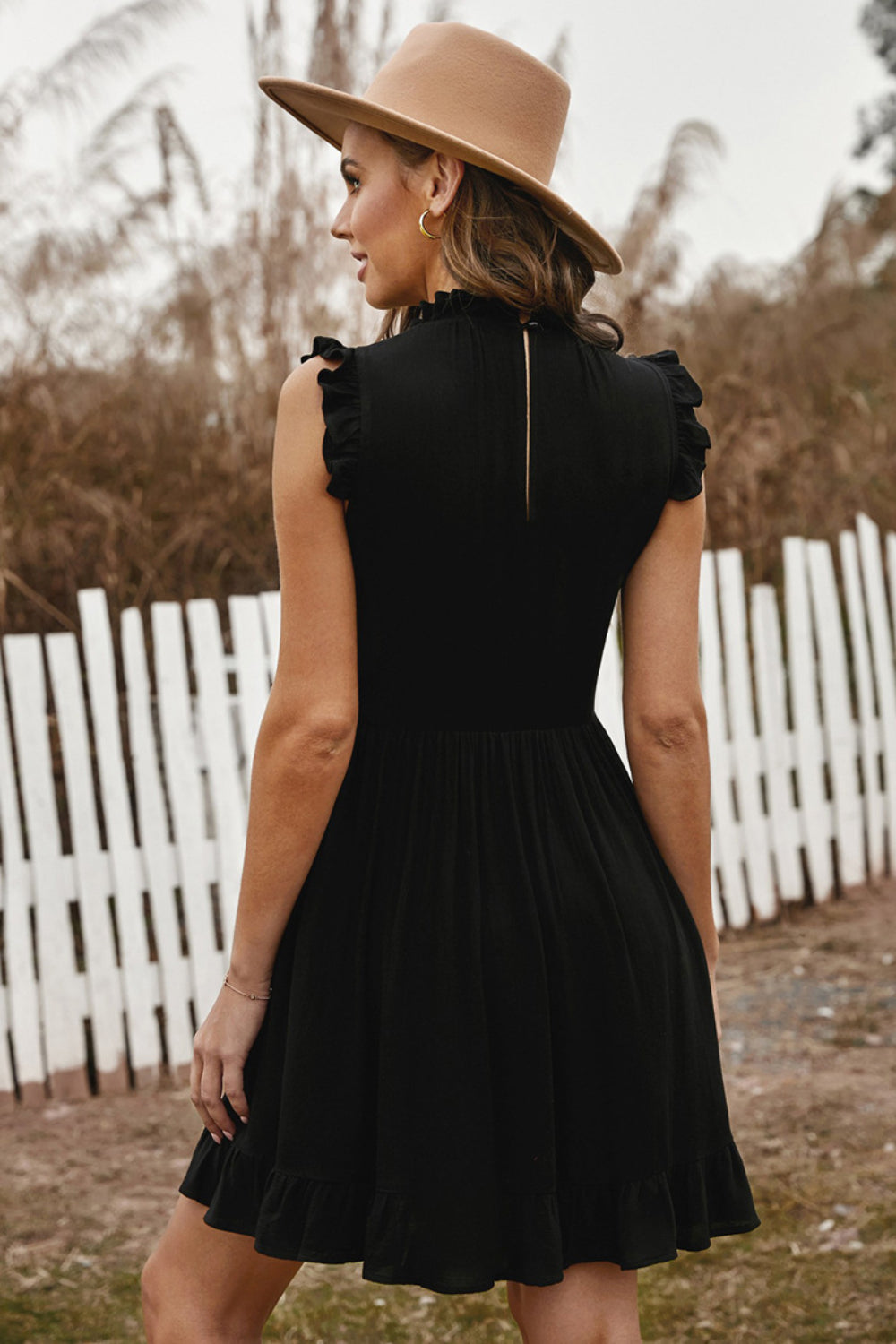 Charmning Ruffled Sleeveless Mini Dress Elegant & Flowy Summer Dress by Stevvex