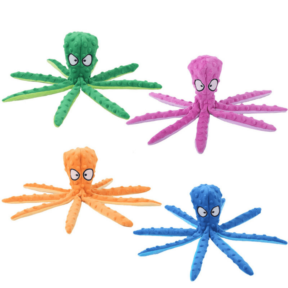 Interactive Bite-resistant Plush Octopus Pet Toy - Lifestyle Haven