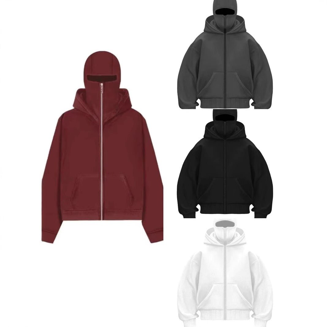Men's Hooded Zip-Up Baseball Jacket - Lifestyle Haven