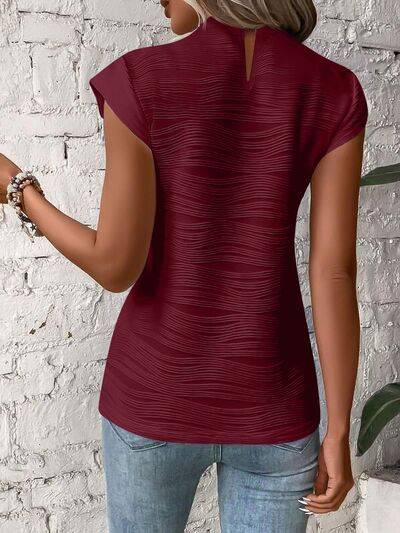 Terri Cap Sleeve Shirt - Lifestyle Haven