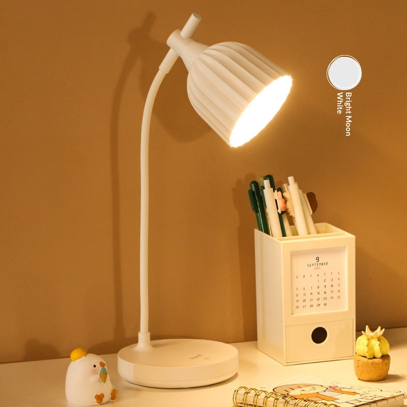 Creative Fashionable And Simple Touch-Activated Charging LED Dimmable Desk Lamp USB Rechargeable LED Folding Desk Lamp Eye Protection Touch Dimmable Reading Table Lamp Led Light 3 Color Modes Decorative Table Lamp Cute Study Lamps for Bedroom Décor