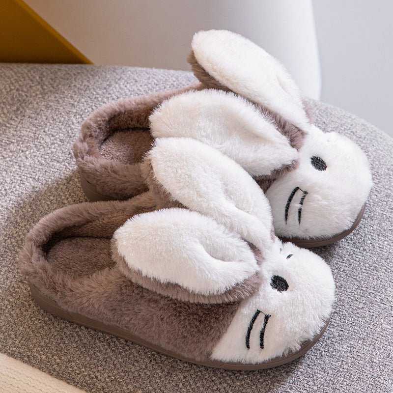 Cartoon Bunny Home Warm Children's Slippers Home Slippers Warm Cute Womans Mens Slipper Winter Shoes New Fashion Casual Fur Plush Slides Winter Slippers For Women House Slippers Fluffy Soft Comfy Fuzzy Slippers Faux Fur Plush Anti-Skid Slippers