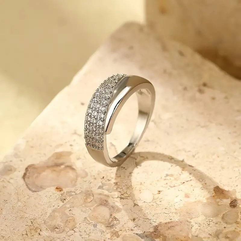 Elegant Adjustable Sparkle Ring - Lifestyle Haven