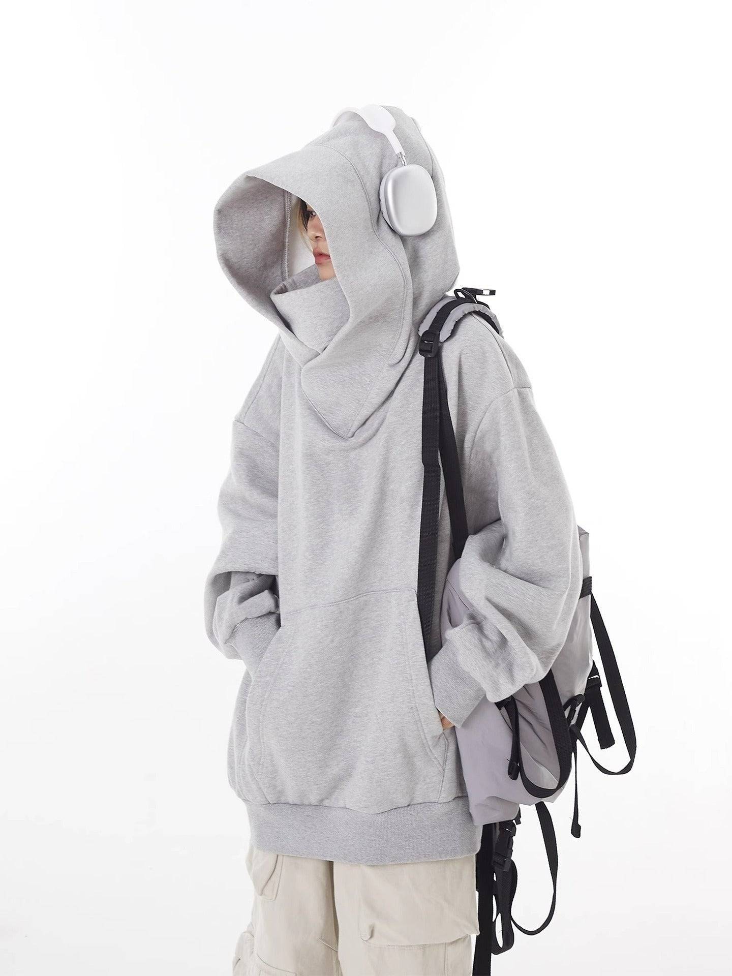 Loose High Collar Fleece Lined Hoodie - Lifestyle Haven