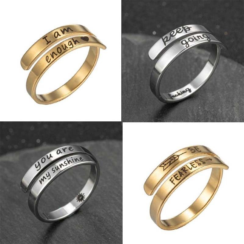 Retro Stainless Steel English Double Ring - Lifestyle Haven