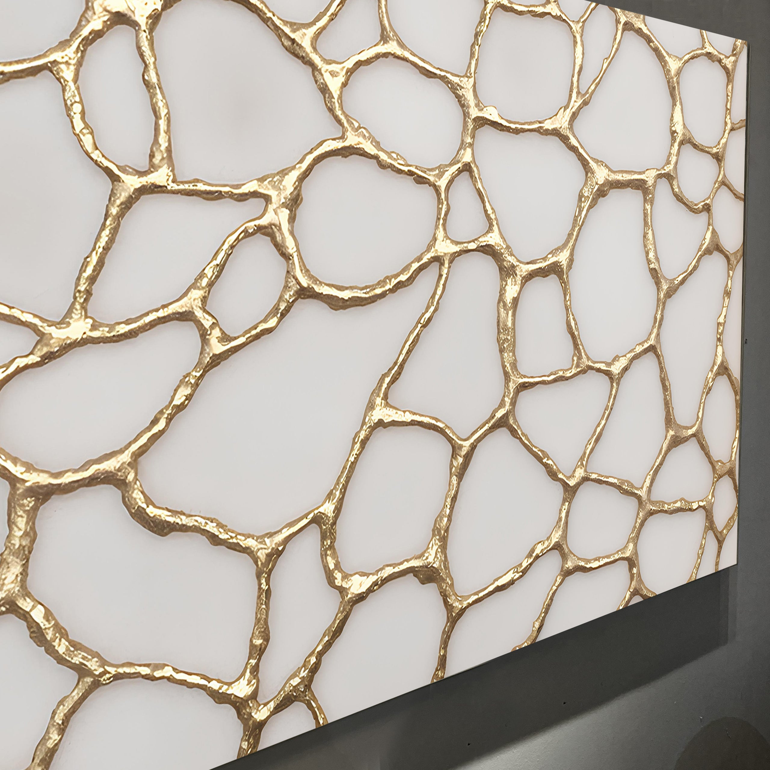 Golden Neurons Wall Art