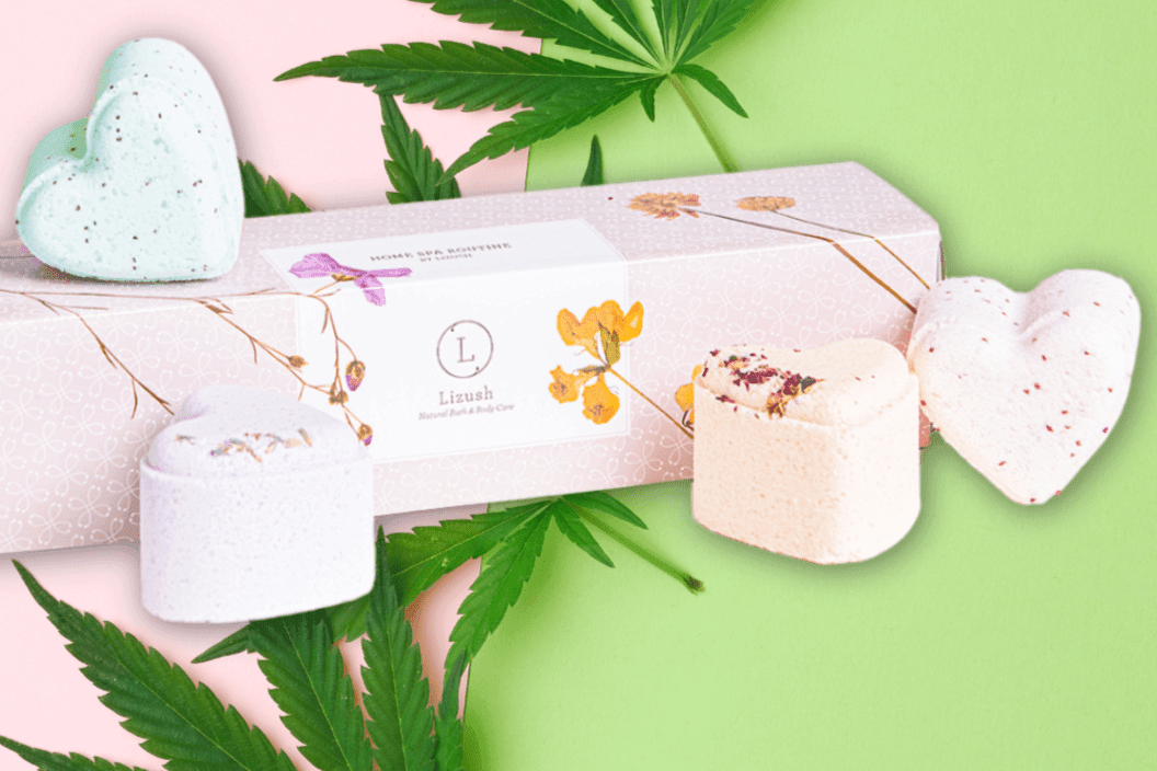 CBD - 5 Hearts Shaped Shower Steamers/ fizzies with CBD - in a Gift Box - Can be personalized. (THC free) - Lifestyle Haven