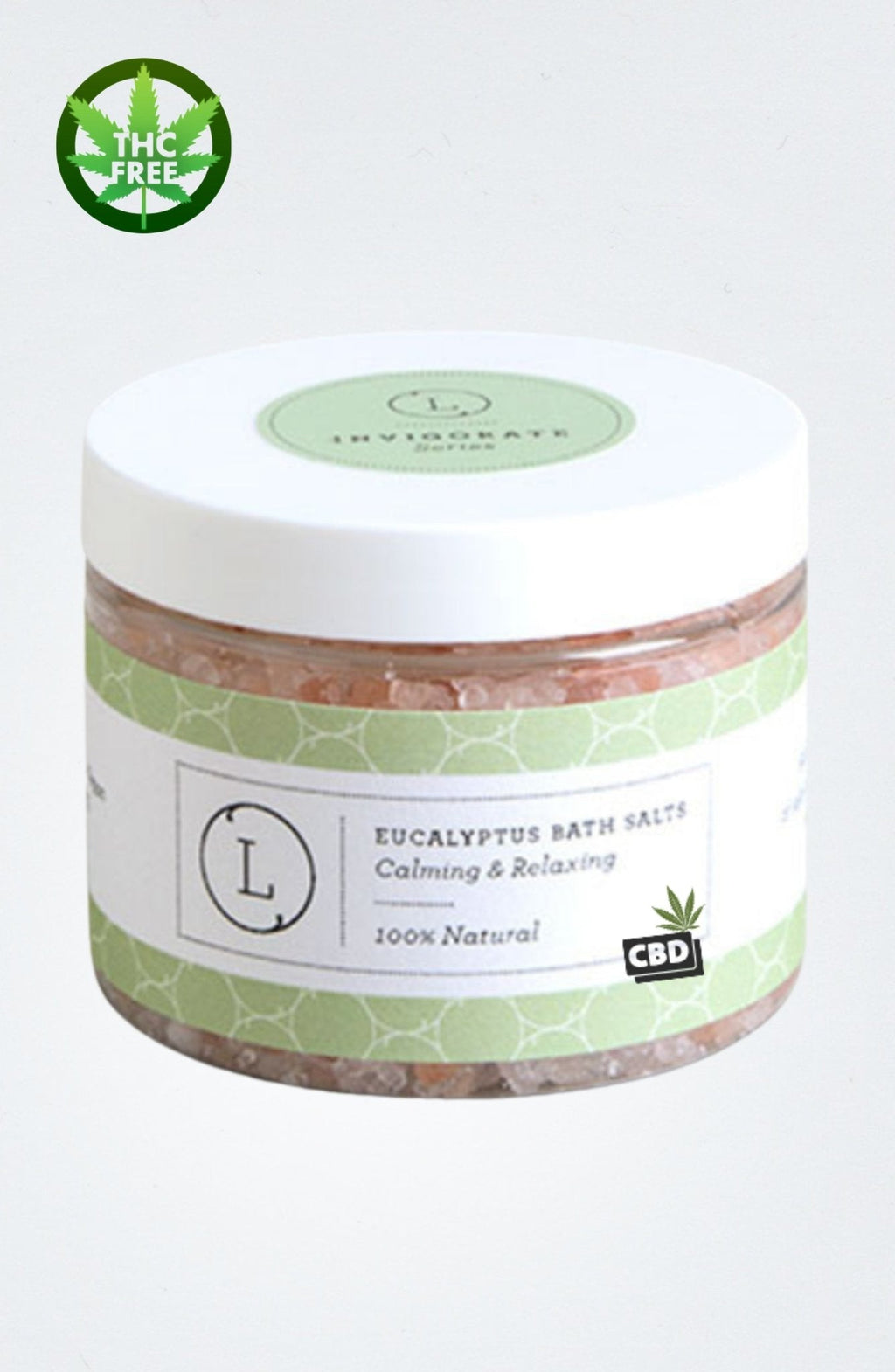CBD Natural Eucalyptus Bath Salts with CBD, Calming and relaxing (THC free) - Lifestyle Haven