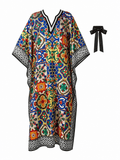 Chic Printed Kaftan Maxi Dress for Vibrant Styles