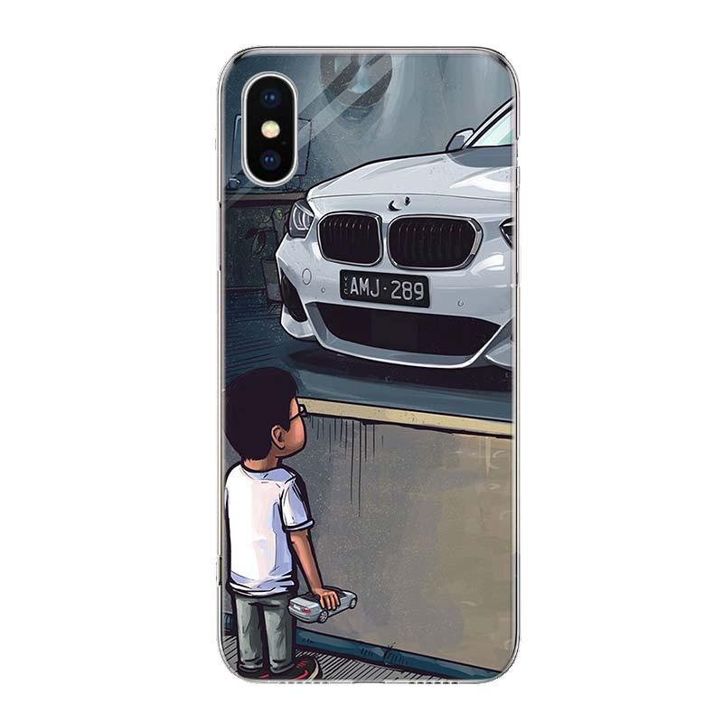 Boy See Sports Car Drift Phone Case For Iphone 14 11 12 13 Pro Max Xr X Xs Mini 8 7 Plus 6 6s Se 5s Soft Silicone Gel Cover For Iphone by Stevvex