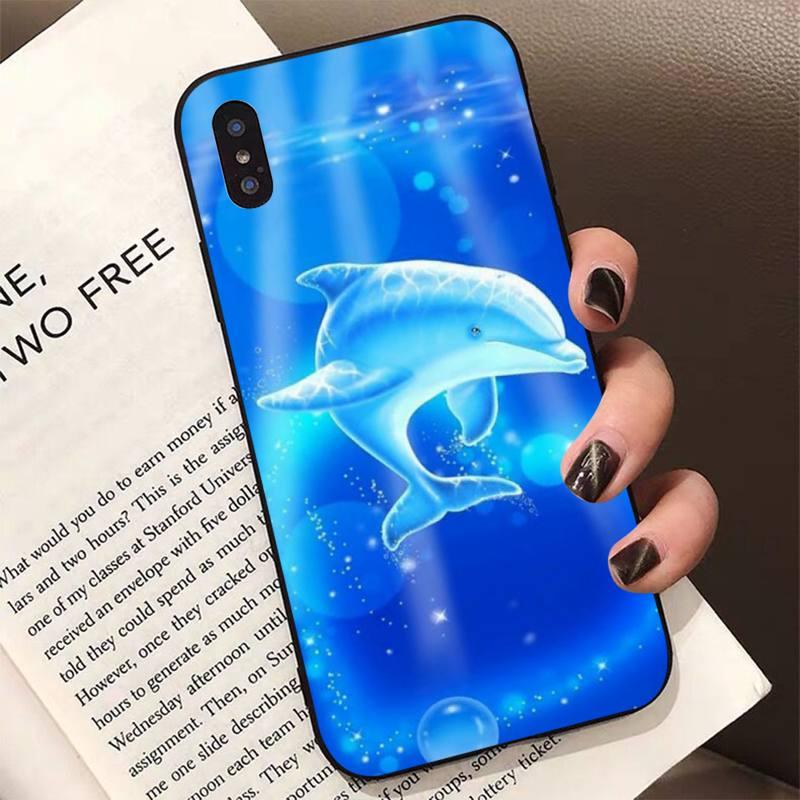 Animal Cute Dolphin Phone Case For Iphone 11 12 13 Mini Pro Xs Max 8 7 6 6s Plus X 5s Se 2020 Xr Case Soft Tpu Cover Flexible Ultra Slim Anti-scratch Cover by Stevvex