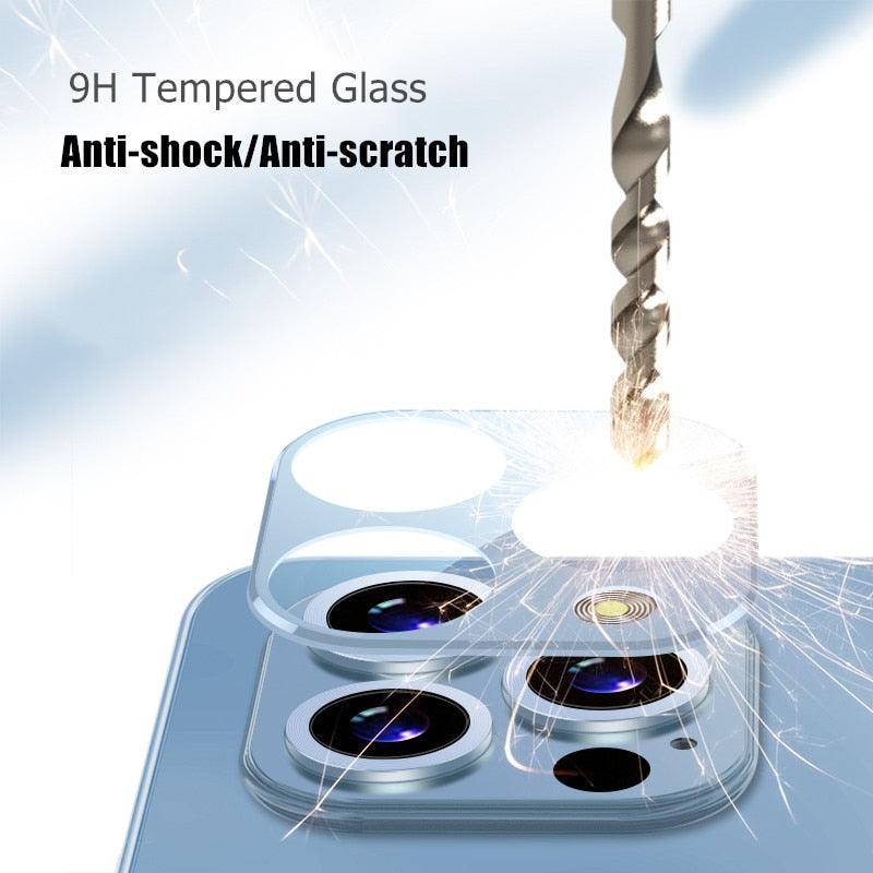 Colourful Tempered Glass Protective Film For iPhone 13 12 11 Pro Max Back Cover Camera Lens Screen Protector For iPhone 13 Mini Camera Lens Protective Lens Film by Stevvex
