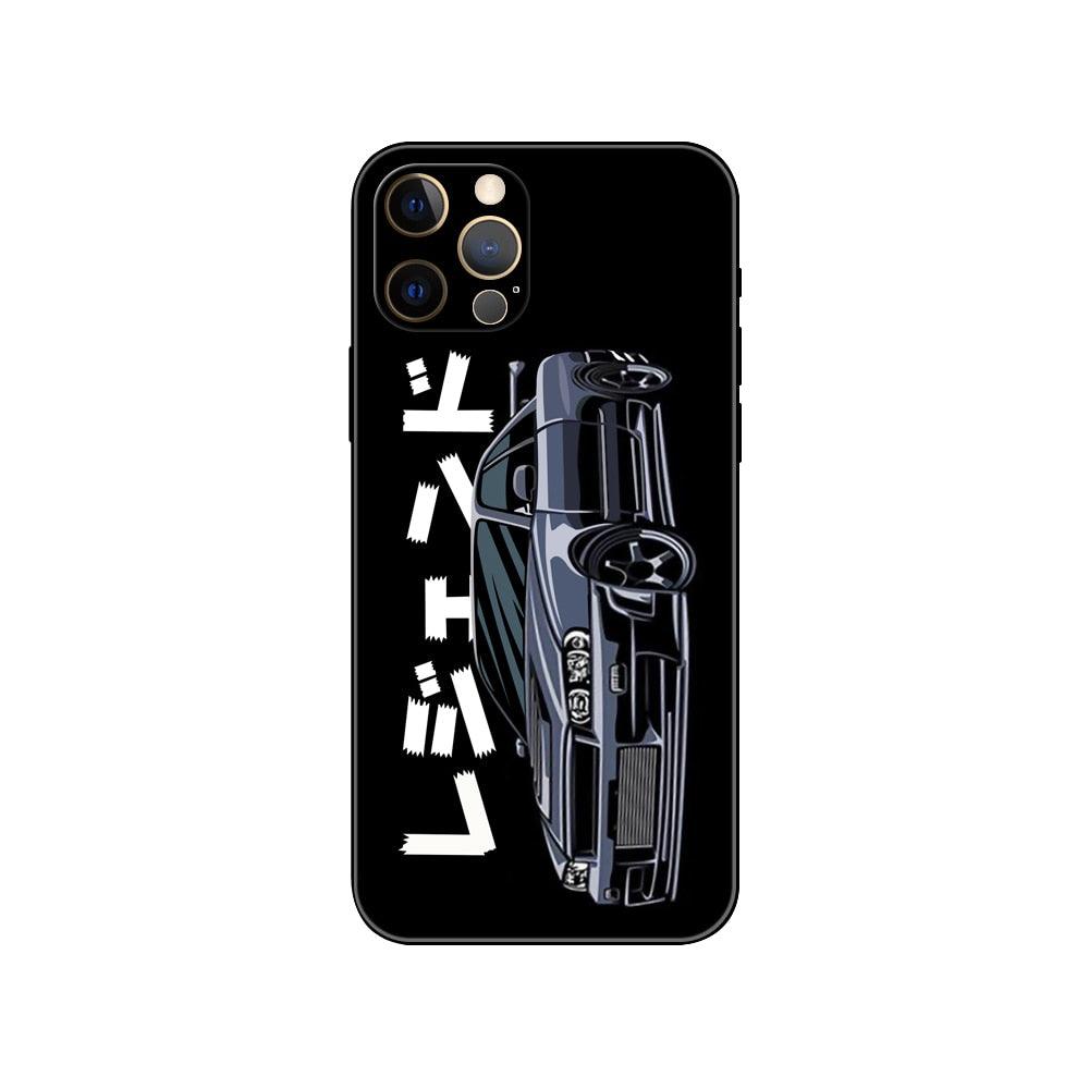 Black Phone Case Mask for iphone 5 5s se 2020 6 6s 7 8 plus x 10 XR XS 11 12 mini pro MAX Back Cover Sports Car Transparent Phone Case Silicone Back Cover For iPhone by Stevvex