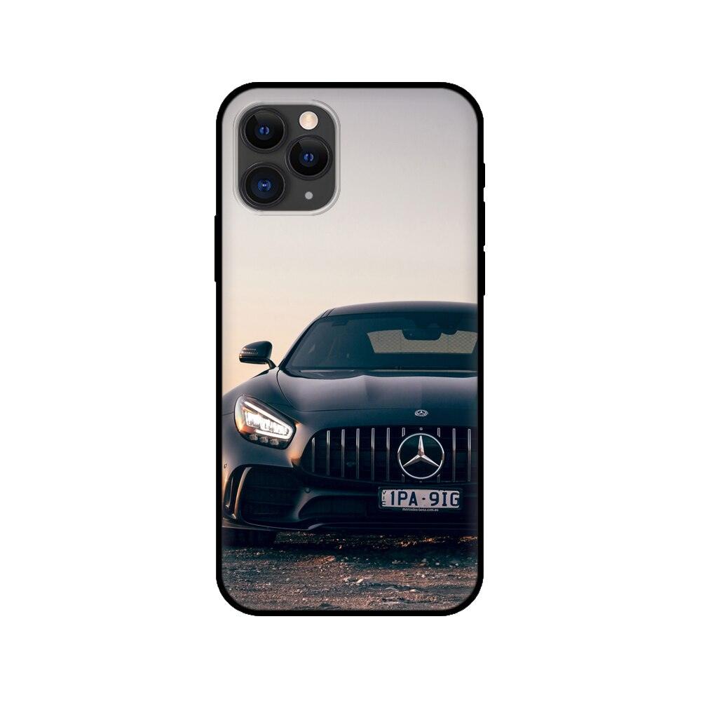 Black Case For Iphone 5 5s SE 2020 6 6s 7 8plus x 10 XR XS 11 12 13 Mini Pro MAX Silicon Cover Car Design Matte Black Silicone Back Cover For iPhone by Stevvex