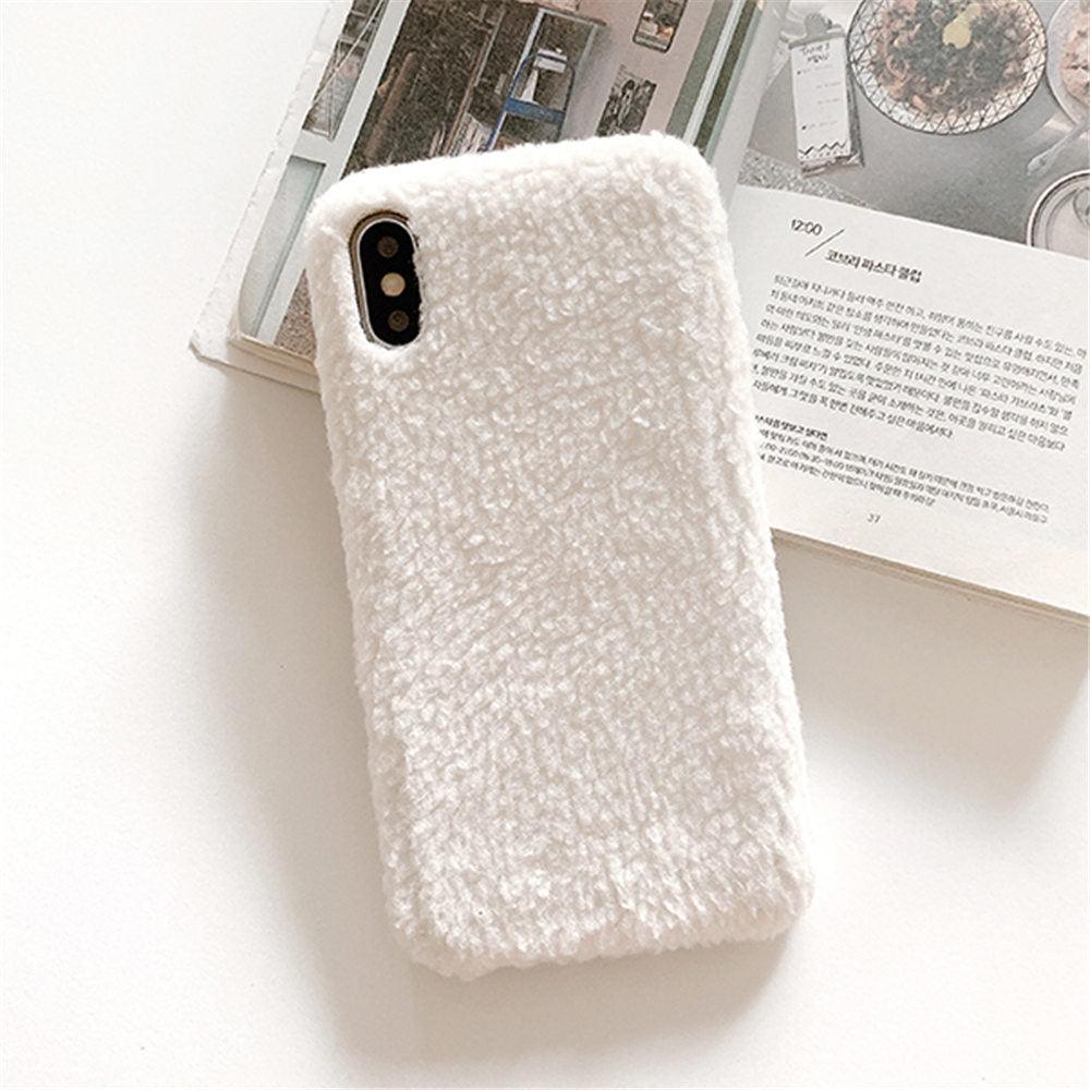 Fashion Lady Gift Case For Iphone Xs Max Xr X 11 Pro Max Se Furry Fluffy Warm Cover For Iphone 6 7 8 Plus Soft Phone Case Flexible Silicon Soft Fluffy Furry Shockproof Protective Phone Case For Iphone by Stevvex