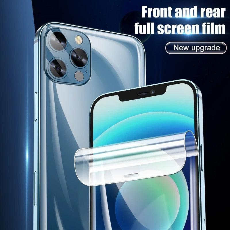 Full Cover Hydrogel Film For iPhone 13 7 8 Plus 6 6s Screen Protector 11 12 13 Pro mini XR X XS Max SE 2020 Back Film Not Glass Full Cover Screen Protector for iPhone by Stevvex