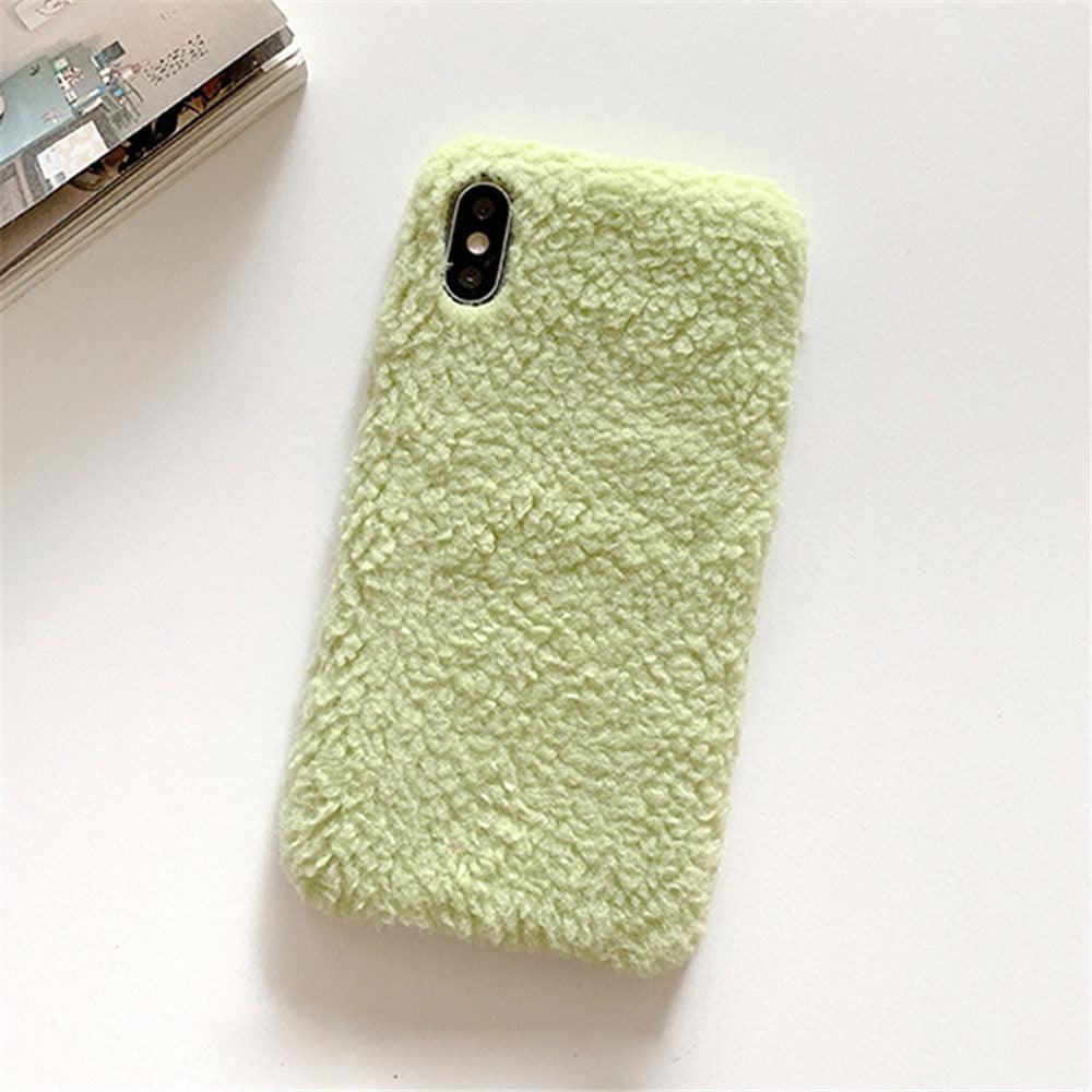Fashion Lady Gift Case For Iphone Xs Max Xr X 11 Pro Max Se Furry Fluffy Warm Cover For Iphone 6 7 8 Plus Soft Phone Case Flexible Silicon Soft Fluffy Furry Shockproof Protective Phone Case For Iphone by Stevvex