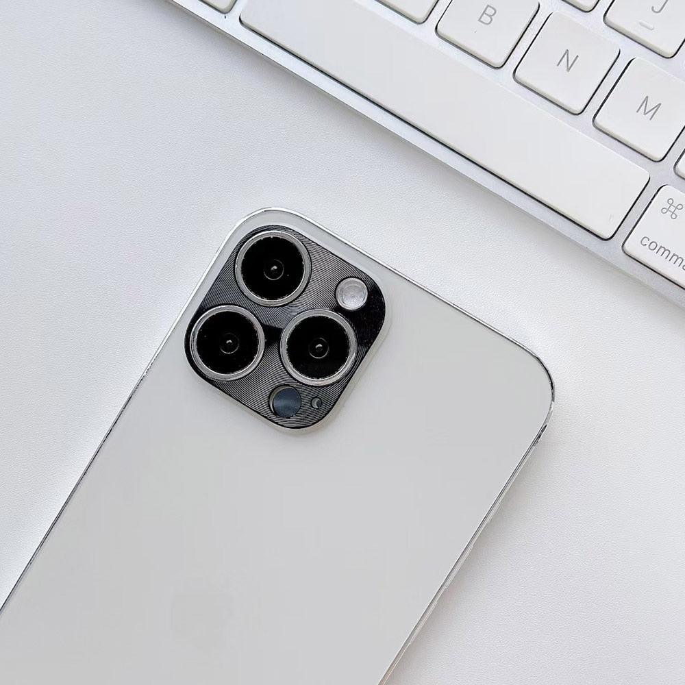 CD Texture Metal Camera Lens Frame For Iphone 14 Plus 13 Pro Max 12 Pro Max 11 Pro Max 12 Pro Camera Lens Screen Protector Camera Lens Protector Ring Cover Anti-Fall Not easy to fall 360 Degree Protection by Stevvex