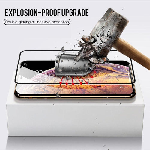 100D Curved Edge For iPhone 7 8 6 6S Plus 11 12 Pro Max Mini Screen Protector iPhone X XR XS Max Glass Full Cover Glass HD 9H Tempered Glass Screen Protector for iPhone by Stevvex
