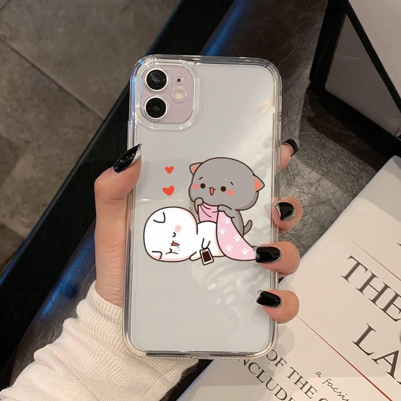 Cat Phone Case For Iphone 11 12 13 Mini Pro Xs Max 8 7 6 6s Plus X 5s Se 2020 Xr Case Polycarbonate Printed Colorful Design Silicone Phone Case by Stevvex