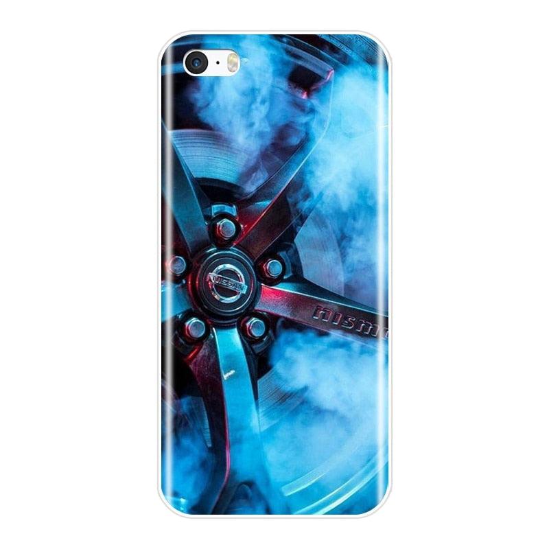 Cute Clear Flexible Silicone Auto Boys Design Back Cover For iPhone 5 S 5C 5S SE Car Sports Car Cool Men Fashion Silicone Soft Phone Case For iPhone 4 S 4S Case by Stevvex
