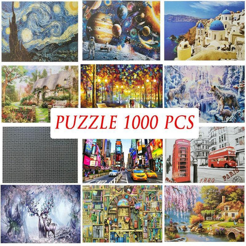 1000 Pieces Wooden Assembling Picture Space Travel Landscape Puzzles Toys For Adults Children And Kids Home Game Fun by Stevvex