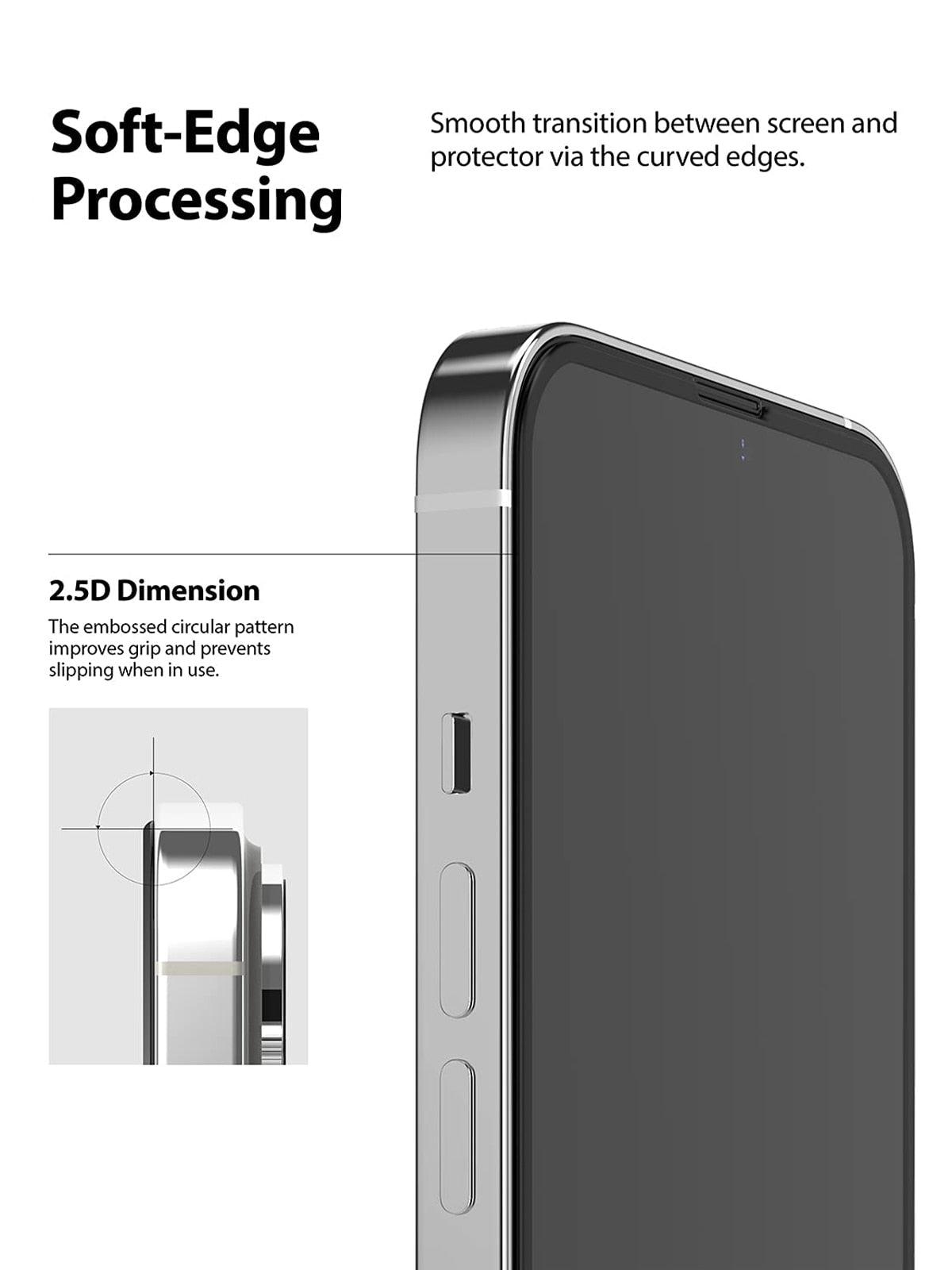 2PCS Super Glass for iphone 14 13 Pro Max screen protector best Oleophobic Coating 2.5D edge full glue cover for iPhone 14 13 mini Black Edge 9H Tempered Glass Film Case-Friendly HD Clear Screen Protector For iPhone by Stevvex