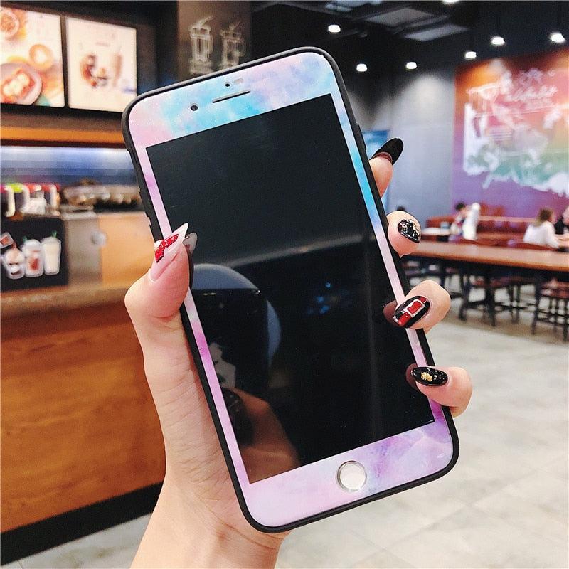 Colorful Screen Protection For iPhone 11 Pro Max Cartoon Tempered Glass For iPhone XS MAX XR 7 8plus Full Cover Screen Protector Tempered Glass Screen Protector for iPhone by Stevvex