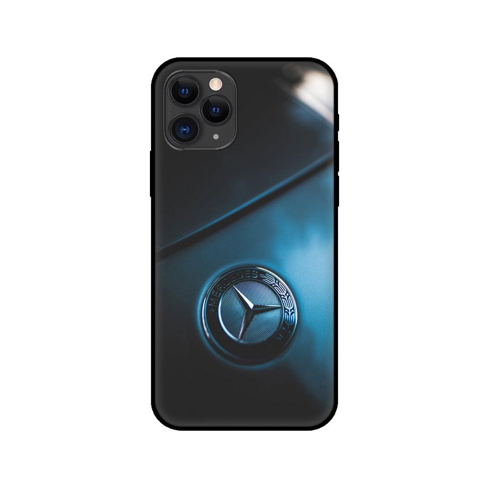 Black Case For Iphone 5 5s SE 2020 6 6s 7 8plus x 10 XR XS 11 12 13 Mini Pro MAX Silicon Cover Car Design Matte Black Silicone Back Cover For iPhone by Stevvex