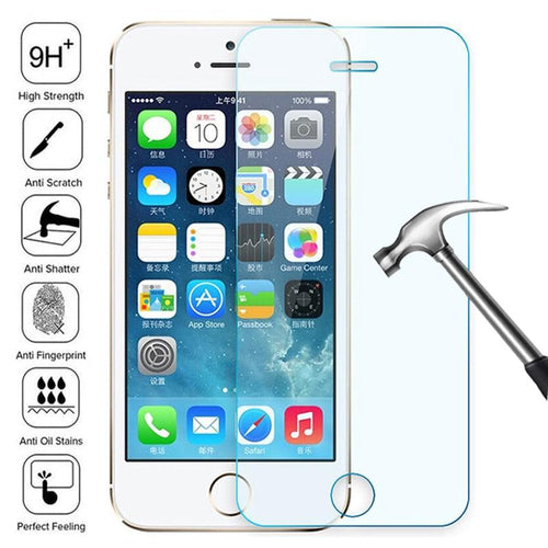 100D Transparent Tempered Glass For iPhone 7 8 6 6S Plus Glass Screen Protector On iPhone 5 5C 5S SE 2020 Glass Protective Film Tempered Glass Screen Protector by Stevvex