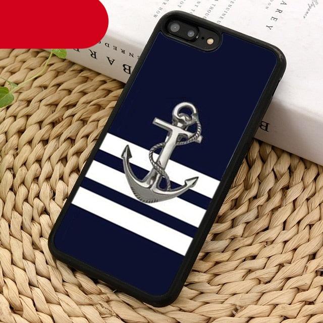 Classical Small Anchors Phone Case Cover For Iphone 14 5 6s 7 8 Plus X Xr Xs 11 12 13 Pro Max Ultra Plus Transparent Mobile Phone Case Anchor Phone Cover by Stevvex