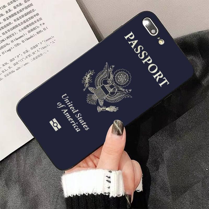 Fashion Passport Phone Case For Iphone 13 8 7 6 6s Plus X 5s Se 2020 Xr 11 12 Pro Xs Max Soft Cover Silicone Bumper Case by Stevvex