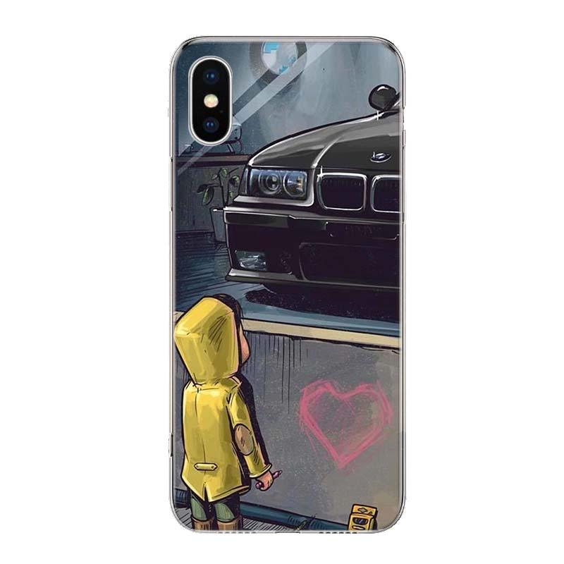 Boy See Sports Car Drift Phone Case For Iphone 14 11 12 13 Pro Max Xr X Xs Mini 8 7 Plus 6 6s Se 5s Soft Silicone Gel Cover For Iphone by Stevvex