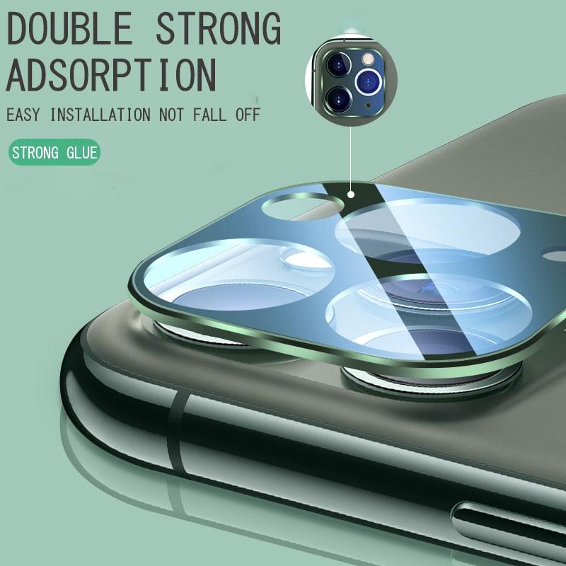 Camera Lens Tempered Glass For iPhone 12 11 Pro Max 12 Mini Full Cover Camera Ring Protector Sticker On iPhone12 Anti Scratch Camera Lens Protector 9H HD Camera Tempered Glass by Stevvex