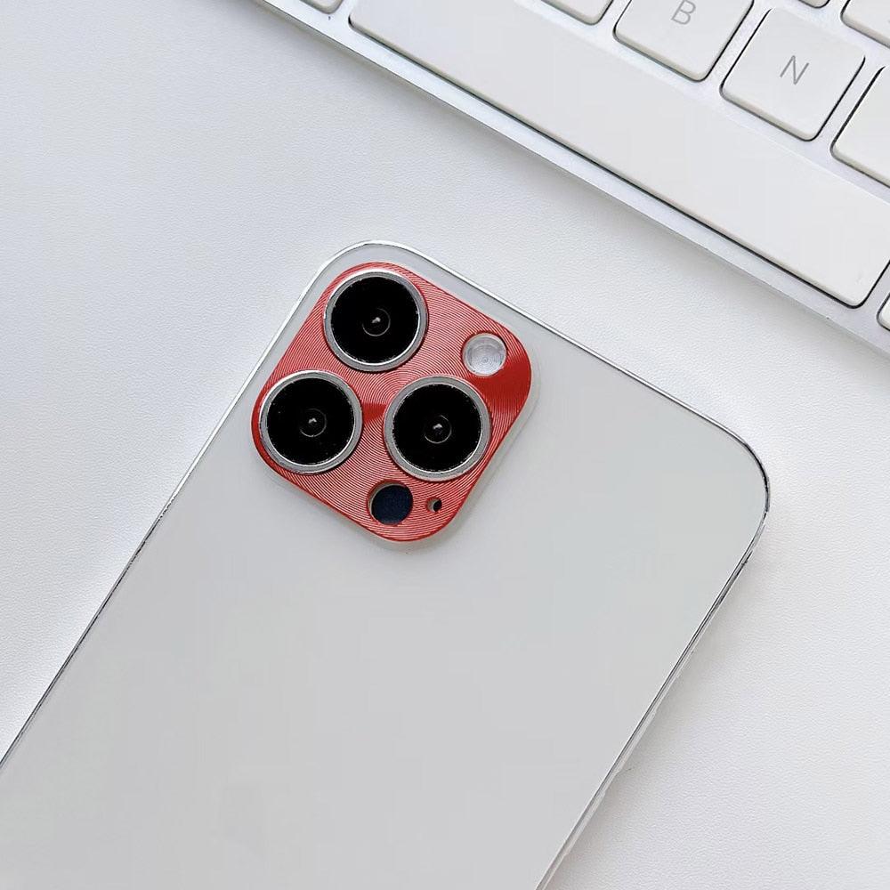 CD Texture Metal Camera Lens Frame For Iphone 14 Plus 13 Pro Max 12 Pro Max 11 Pro Max 12 Pro Camera Lens Screen Protector Camera Lens Protector Ring Cover Anti-Fall Not easy to fall 360 Degree Protection by Stevvex