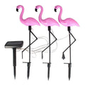 3PCS SET Flamingo LED Solar Modern Lamp For Garden And Yard With Base Station 3 Piece Set Decorative Lighting For Pathway Driveway Landscape