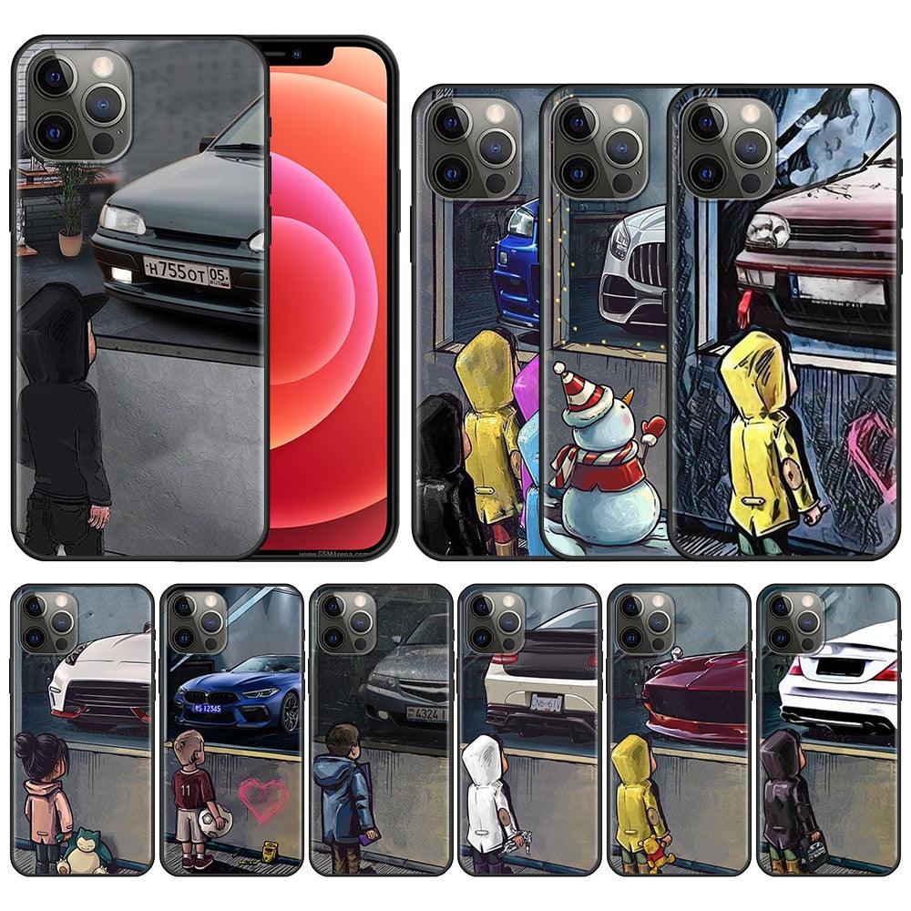 Best Phone Case For Iphone 14 11 13 12 Pro Max Mini X Xs Xr 6 6s 7 8 Plus Boy Sport Car Protective Flexible Soft Tpu Clear Phone Case by Stevvex